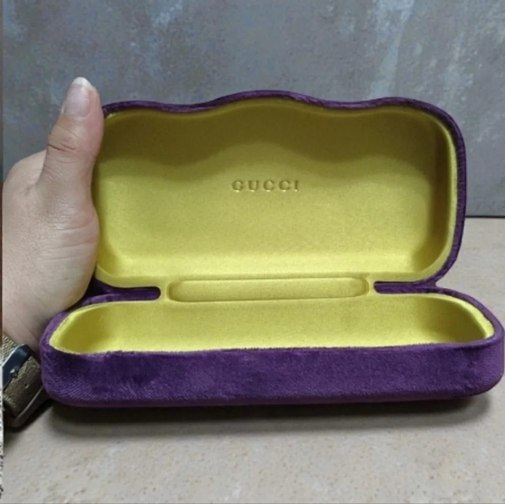 GUCCI Velour Sunglasses/RX Glasses Case In Purple